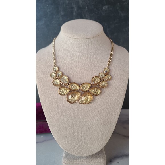 Gold Tone Adjustable Statement Necklace - Picture 1 of 10